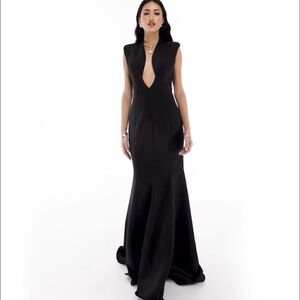 ASOS Black Plunging Neck Gown - gorgeous!!